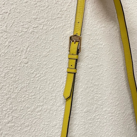 NWT Aimee Kestenberg Pebble Leather Yellow Crossbody Bag - Picture 13 of 13
